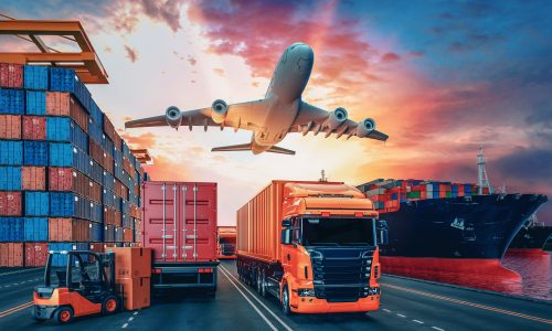 transportation-logistics-container-cargo-ship-cargo-plane-3d-rendering-illustration-min